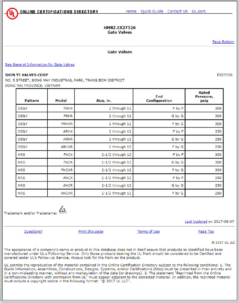 chứng chỉ van shinyi