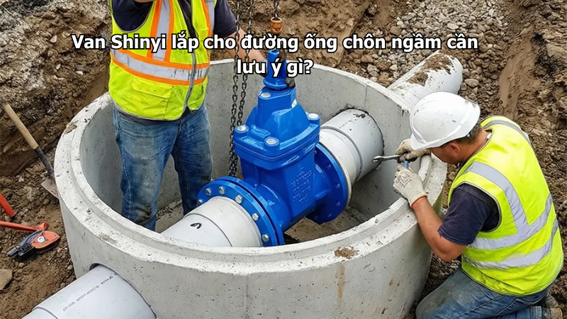 Van Shinyi lắp cho đường ống chôn ngầm cần lưu ý gì?