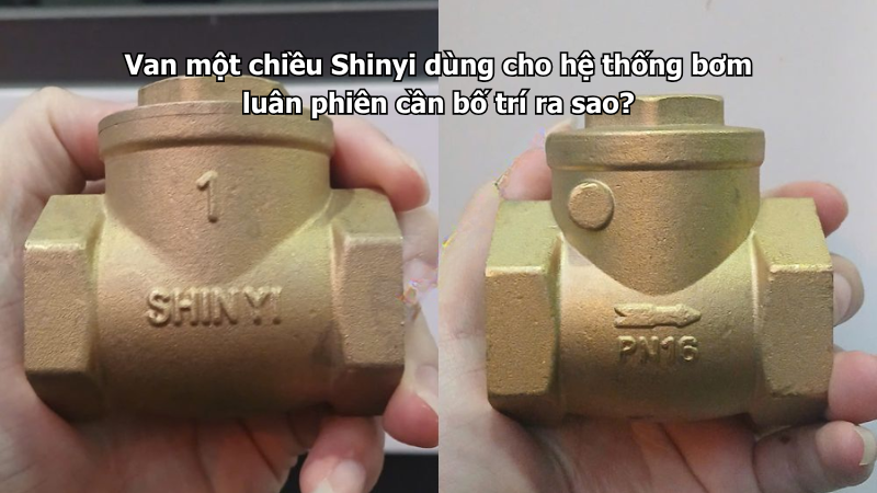 Van một chiều Shinyi dùng cho hệ thống bơm luân phiên cần bố trí ra sao?