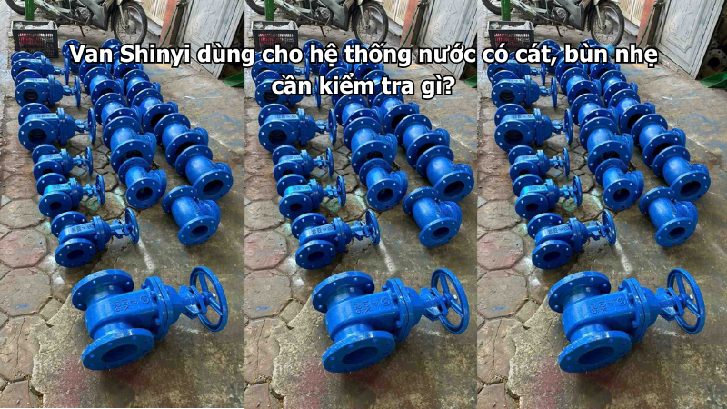 Van Shinyi dùng cho hệ thống nước có cát, bùn nhẹ cần kiểm tra gì?